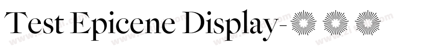 Test Epicene Display字体转换
